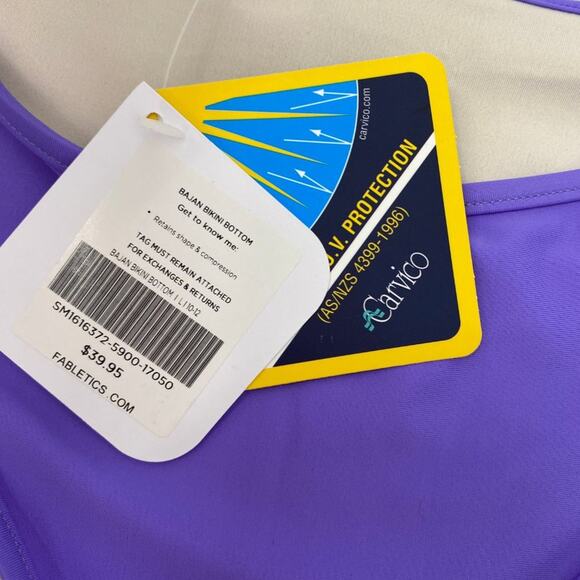 Fabletics Lilac Purple Bajan Bikini Bottom Swim Wear Bathing Suit NEW Large - Picture 5 of 6